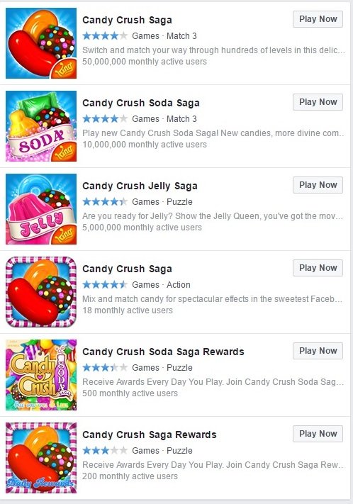 Candy Crush Facebook App